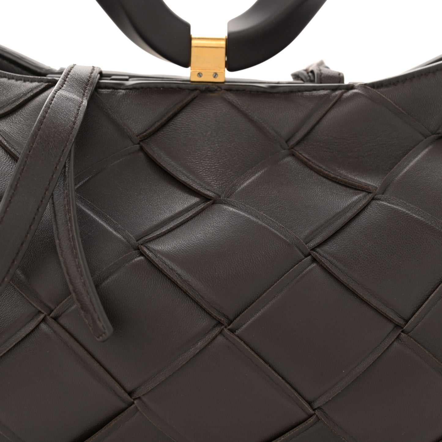 Nappa Maxi Intrecciato Grasp Top Handle Bag Fondant
