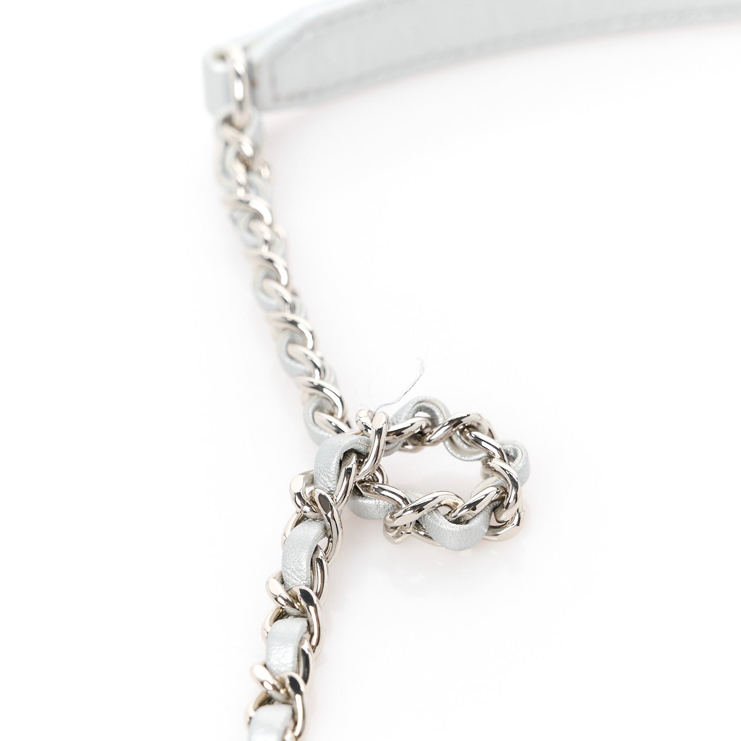 Metallic Caviar Quilted Small CC Filigree Flap Silver