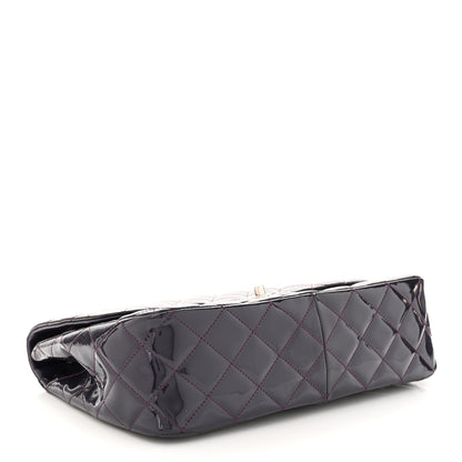 Chanel Patent Quilted Jumbo Single Flap Dark Purple 4 of 12