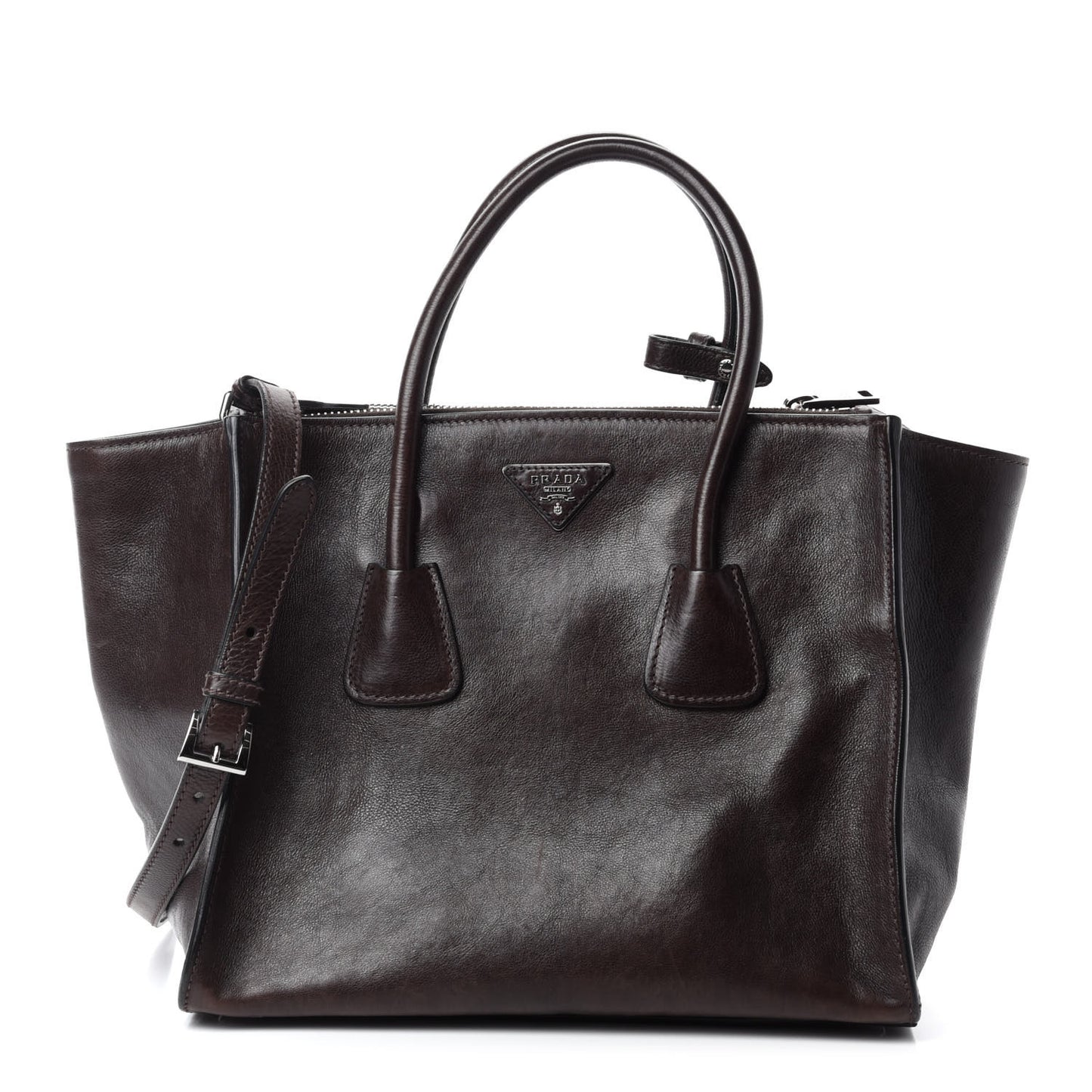 Glace Calfskin Twin Pocket Tote Moro
