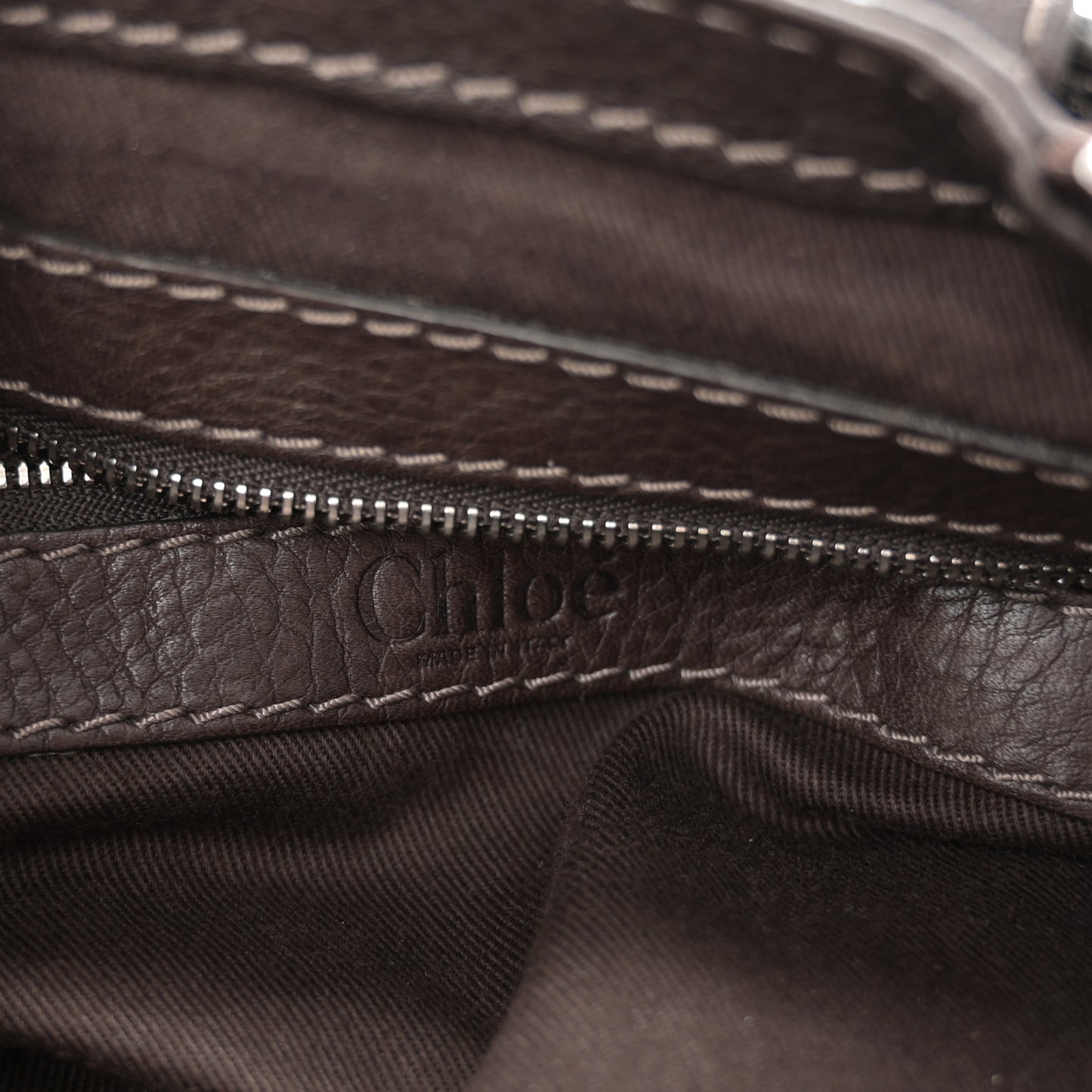 Calfskin Small Paddington Satchel Brun