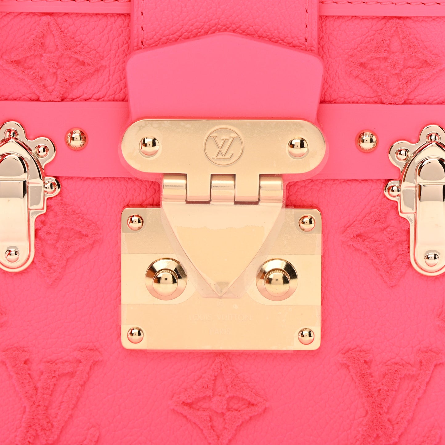 Monogram Tuffetage Petite Malle Rose Fluo