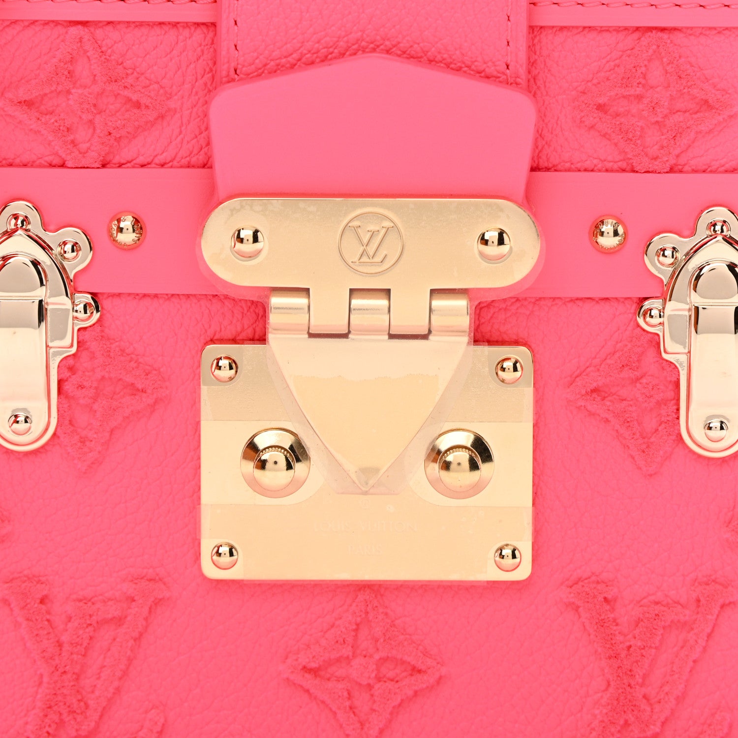 Louis Vuitton Monogram Tuffetage Petite Malle Rose Fluo 7 of 8