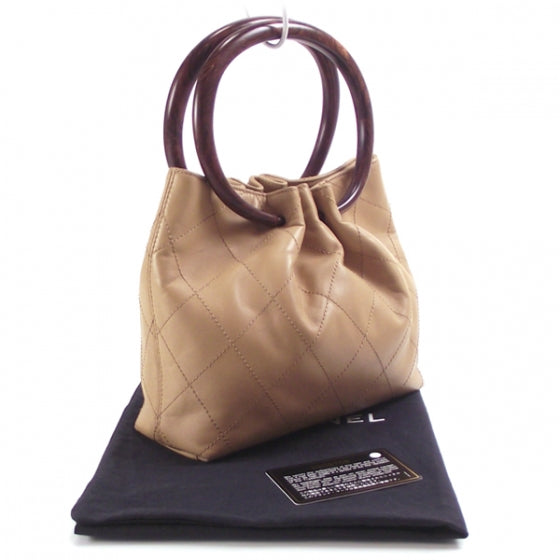 Lambskin Wood Sac Tote