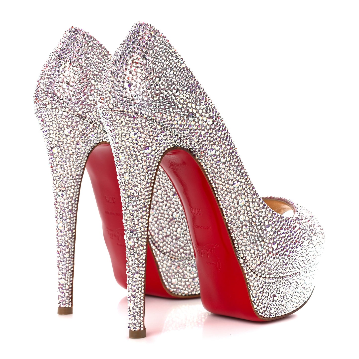 Suede Metallic Strass Lady Peep 150 Pumps 37.5 Aurora Borea