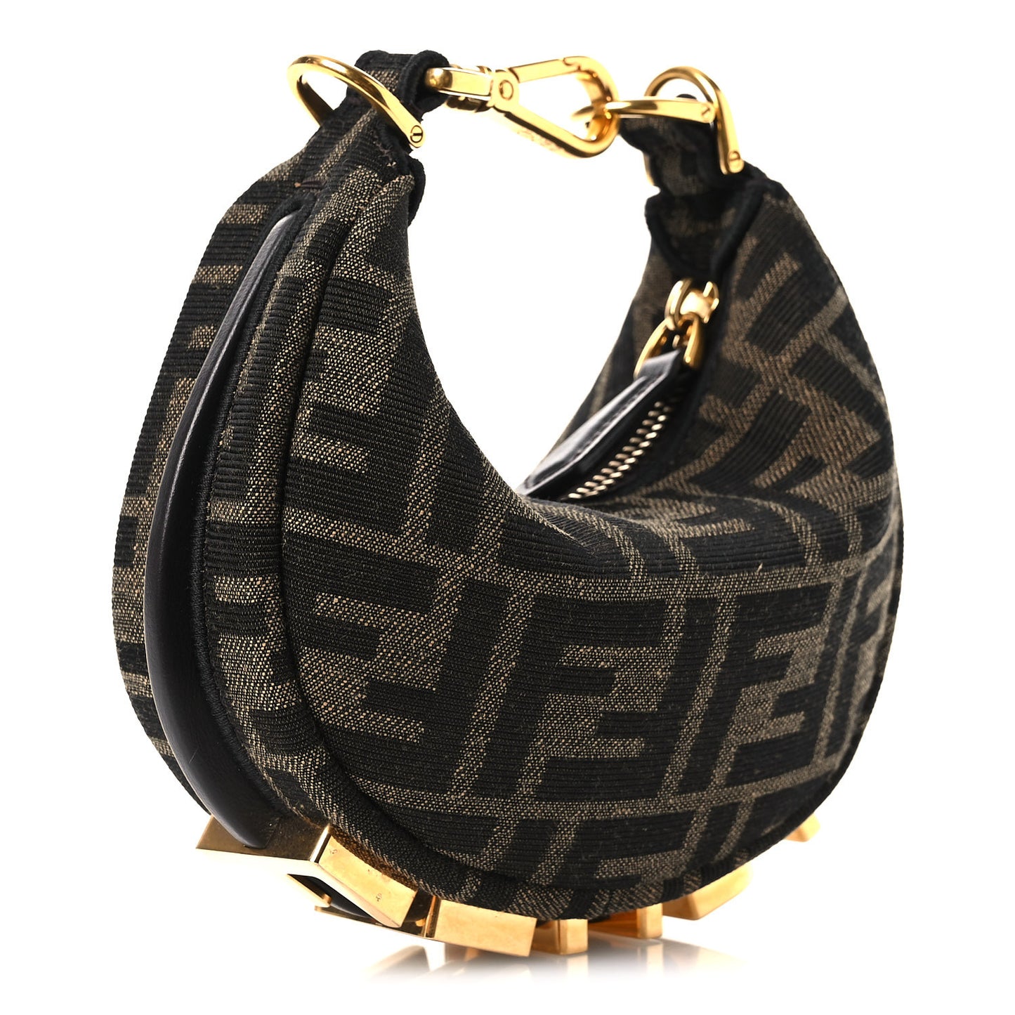 Fabric Jacquard FF 1974 Nano Fendigraphy Hobo Charm Tobacco Moro