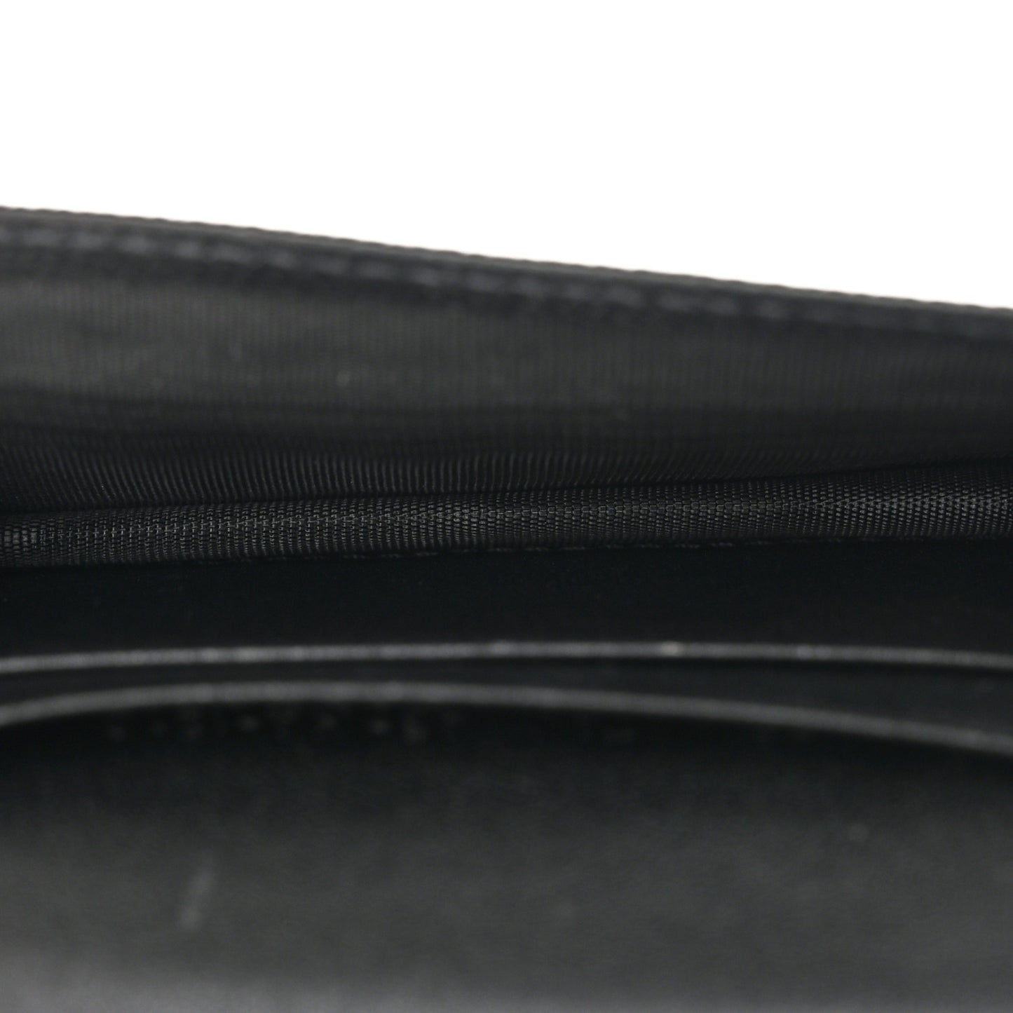 Grained Calfskin Saddle Card Holder Black