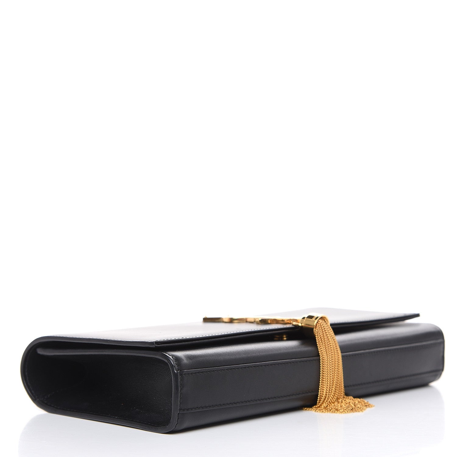 Saint Laurent Calfskin Classic Monogram Tassel Clutch Black 4 of 13