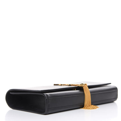 Saint Laurent Calfskin Classic Monogram Tassel Clutch Black 4 of 13