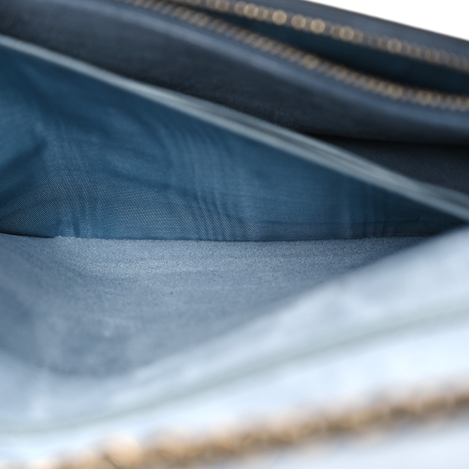 Christian Dior Goatskin Saddle Chain Pouch Cloud Blue 8 of 14