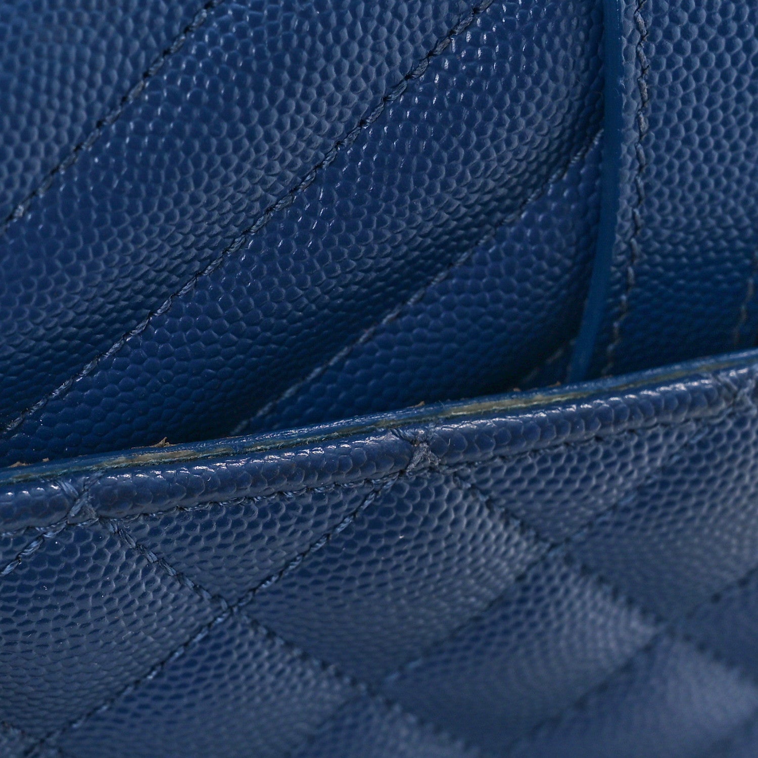 Saint Laurent Grain De Poudre Textured Mixed Matelasse Triquilt Medium Monogram Satchel Denim 11 of 11