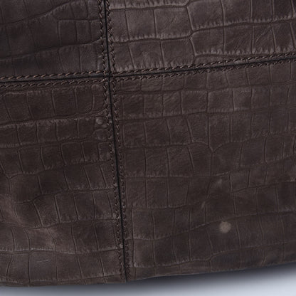Givenchy Nubuck Crocodile Embossed Medium Nightingale Dark Brown 9 of 13