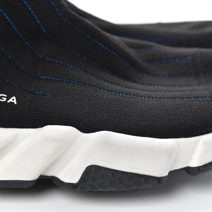 Balenciaga Ribbed Effect Knit Hi Speed Sneakers 41 Black Bleu 6 of 7