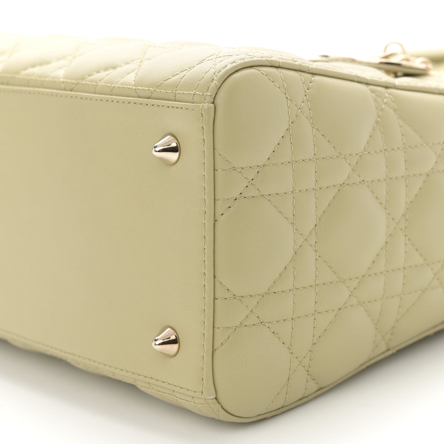 Lambskin Cannage Medium Lady Dior Pastel Peyote Green