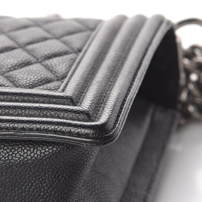 Chanel Caviar Quilted Medium Boy Flap Black 14 of 15