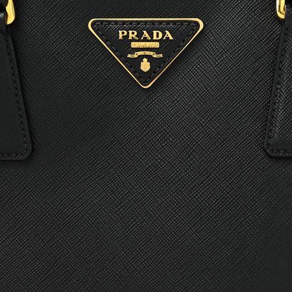 Prada Saffiano Small Galleria Double Zip Tote Black 9 of 17