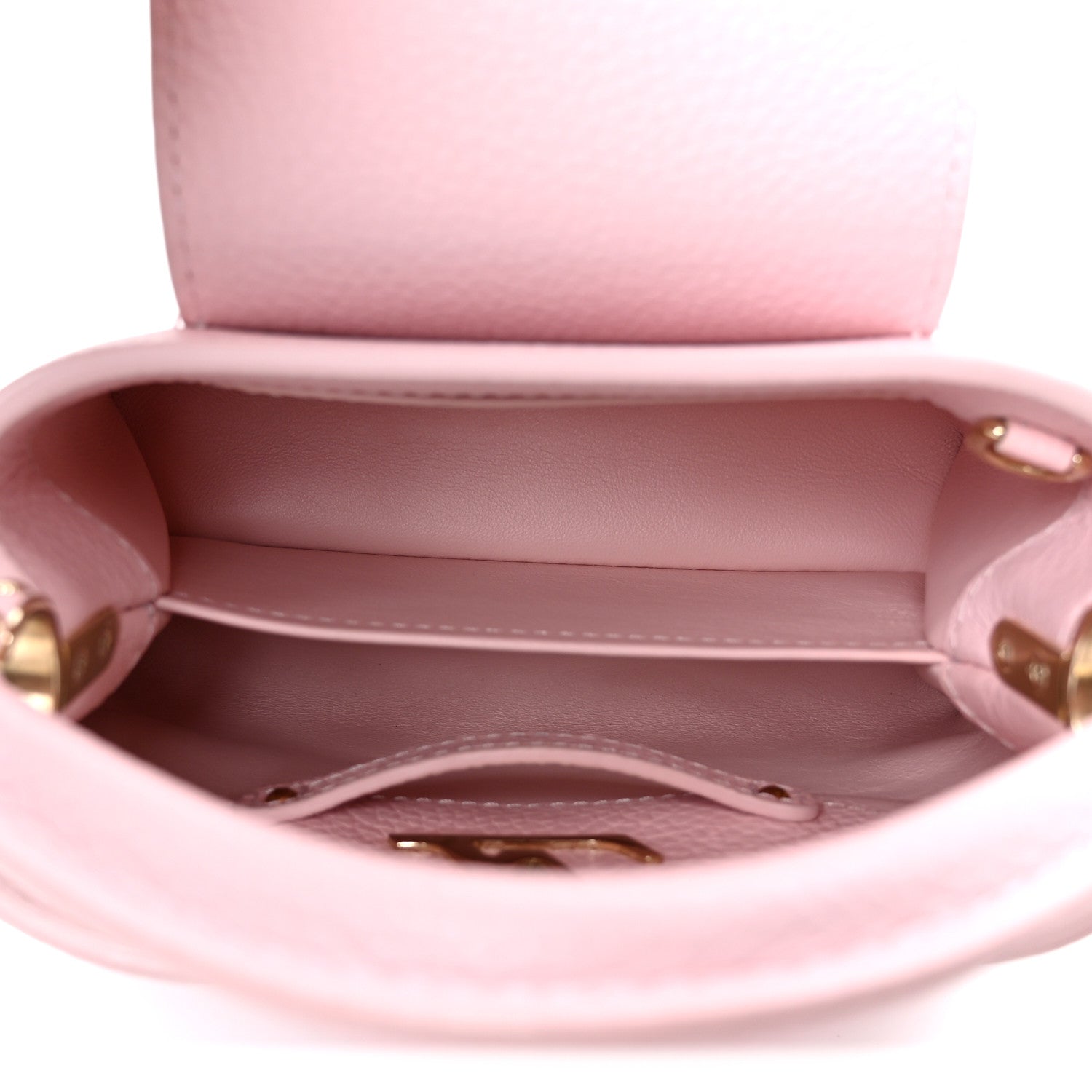 Louis Vuitton Taurillon Marble Capucines Mini Pink 4 of 8