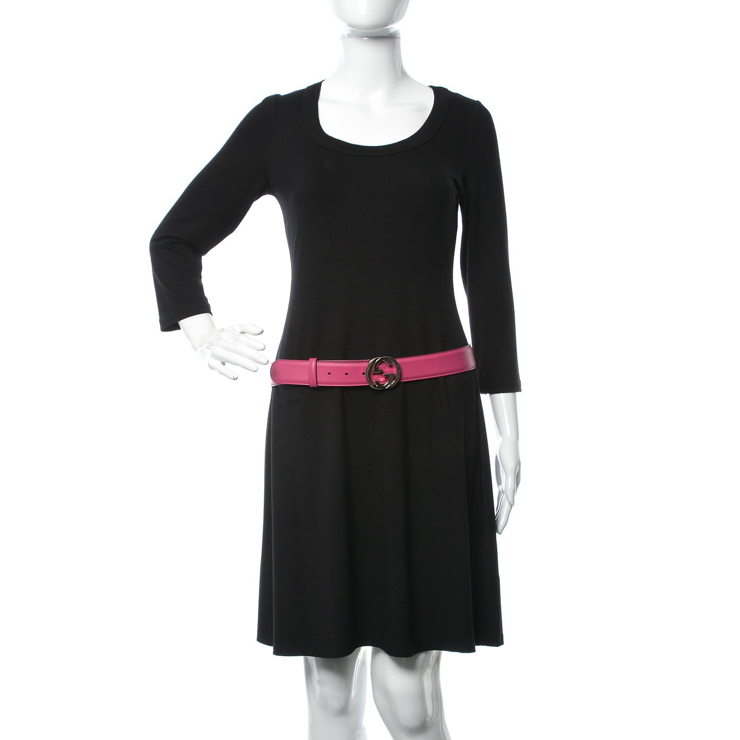 Moon Calfskin Interlocking G 37mm Belt 90 36 New Rosette