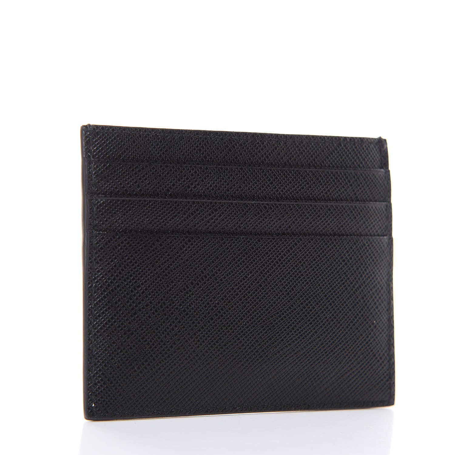 Prada Saffiano Metal Card Holder Black 3 of 7