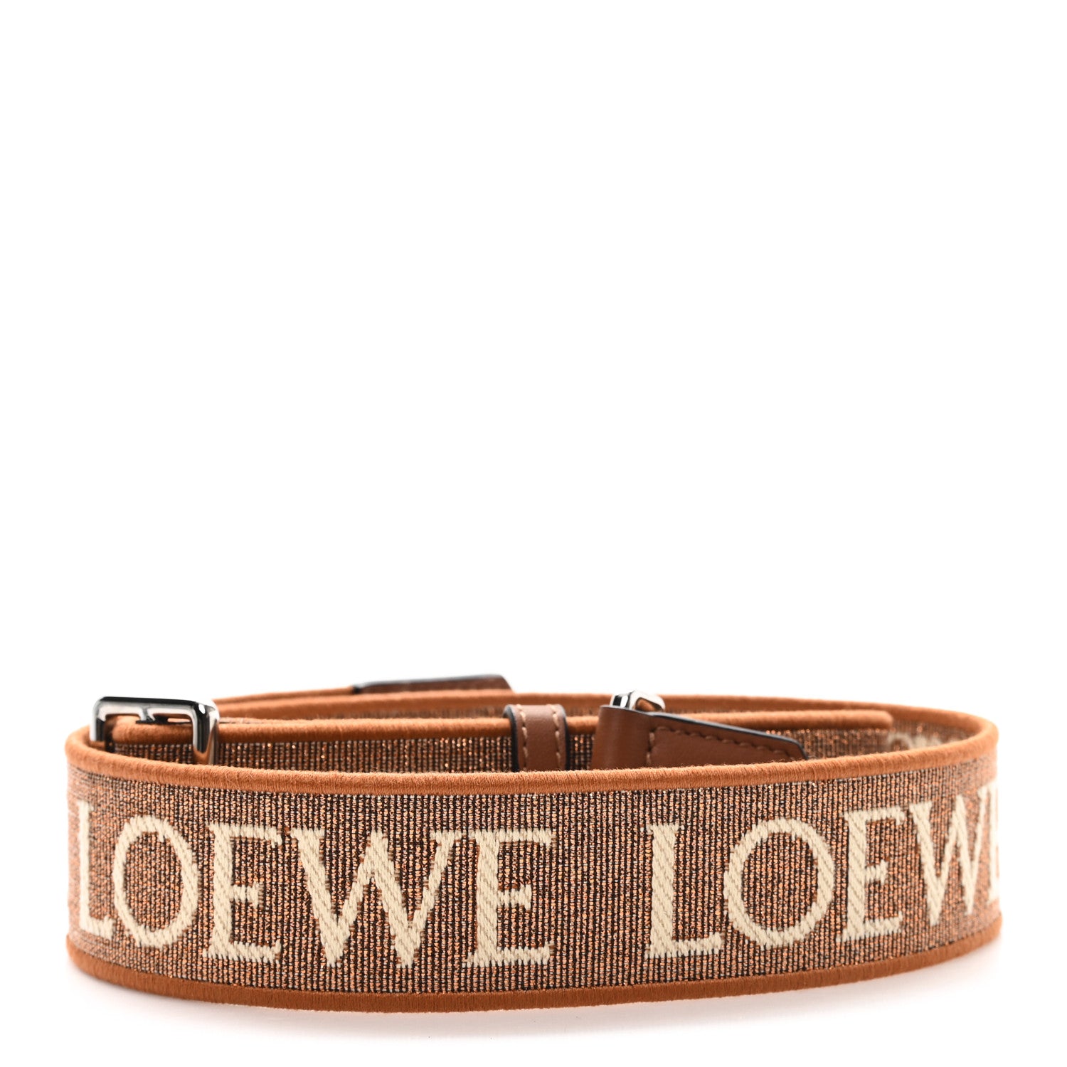Loewe Calfskin Jacquard Anagram Strap Bronze Oak 2 of 3