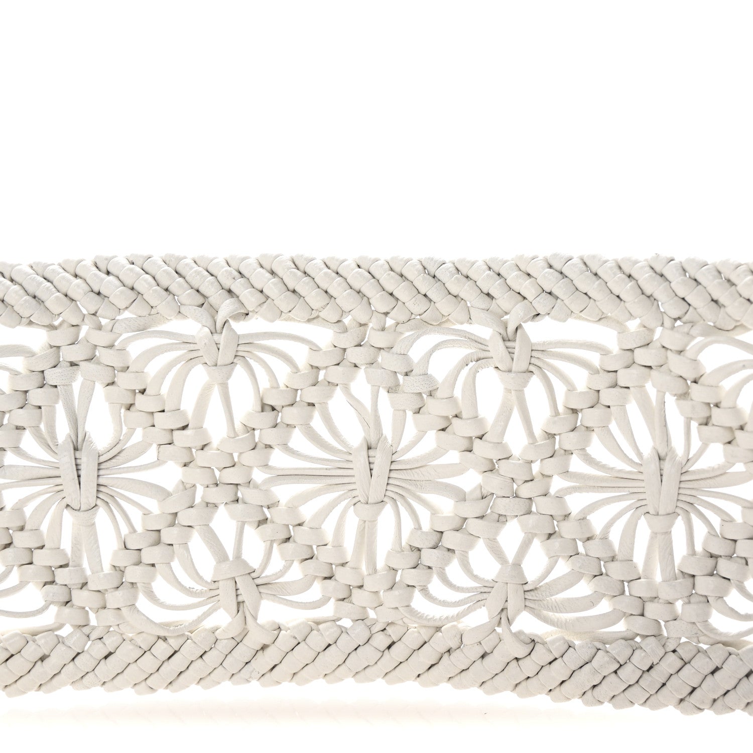 Christian Dior Raffia Woven Shoulder Strap White 5 of 5