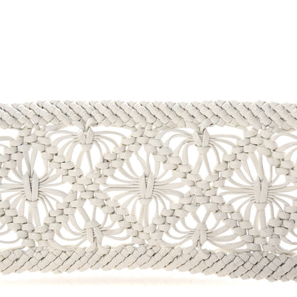Christian Dior Raffia Woven Shoulder Strap White 5 of 5