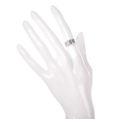 Cartier 18K White Gold Aquamarine Tank Ring 48 4.5 2 of 5