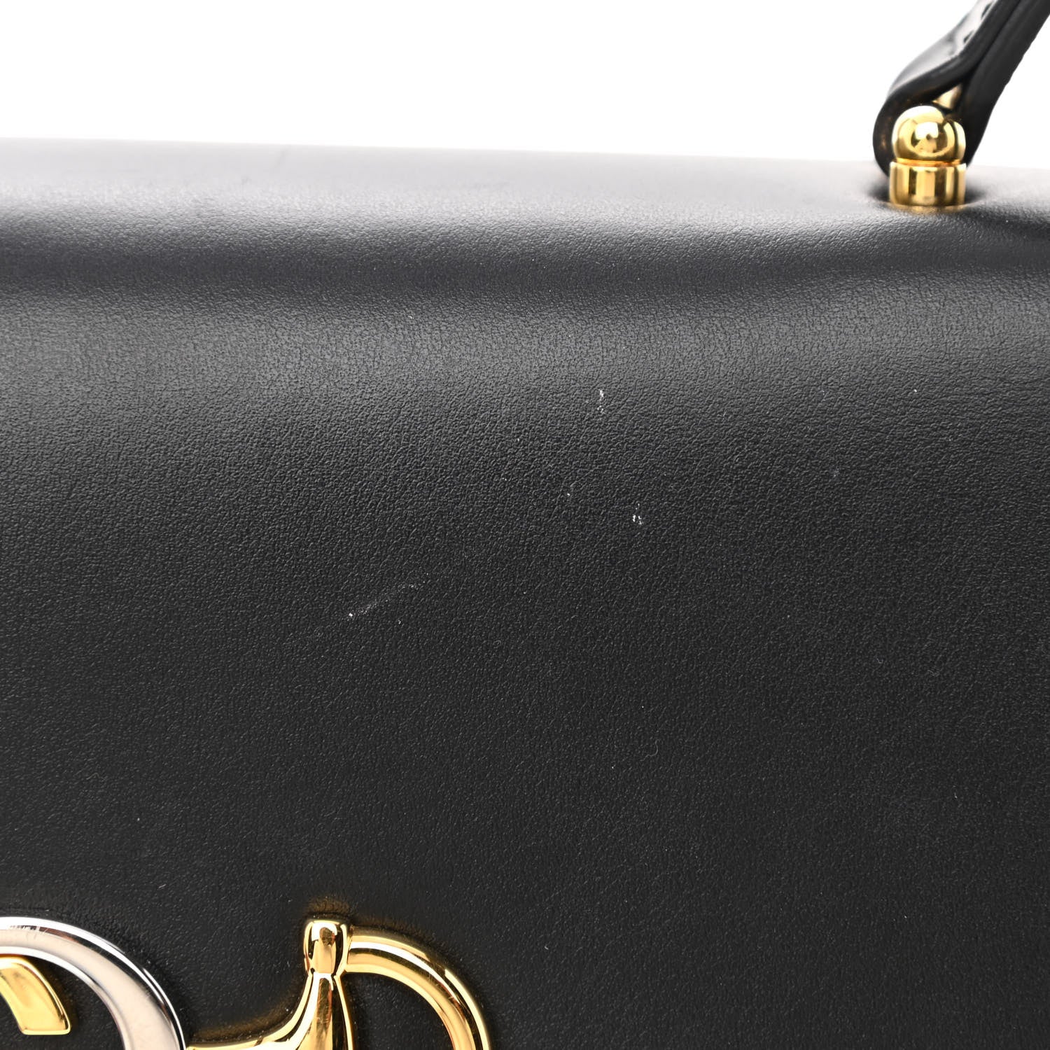Gucci Smooth Calfskin Small Zumi Shoulder Bag Beige Black 12 of 18