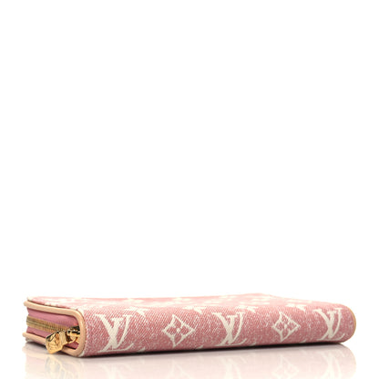 Louis Vuitton Denim Monogram Jacquard Zippy Wallet Pink 4 of 8