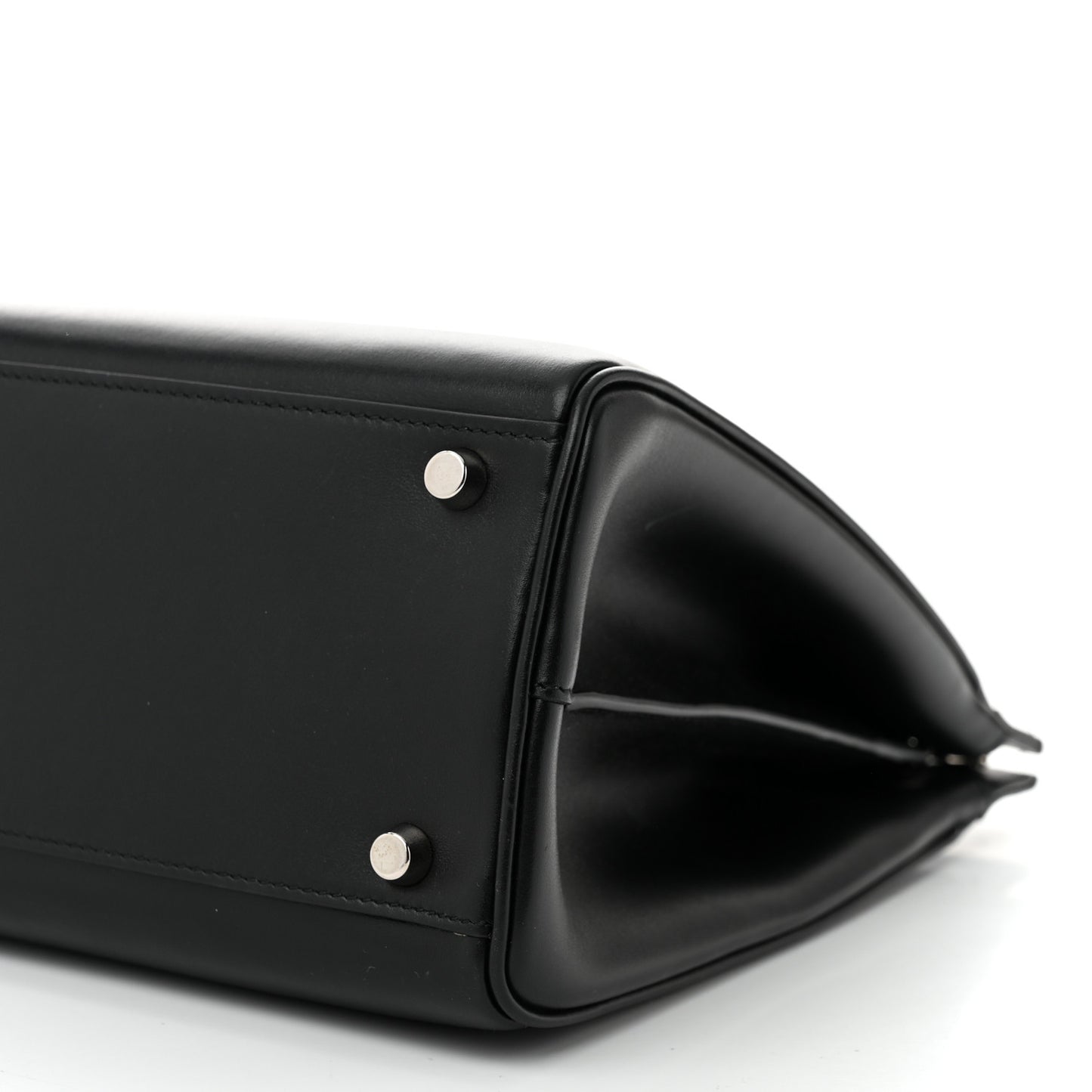 Smooth Calfskin Medium Zumi Top Handle Bag Black