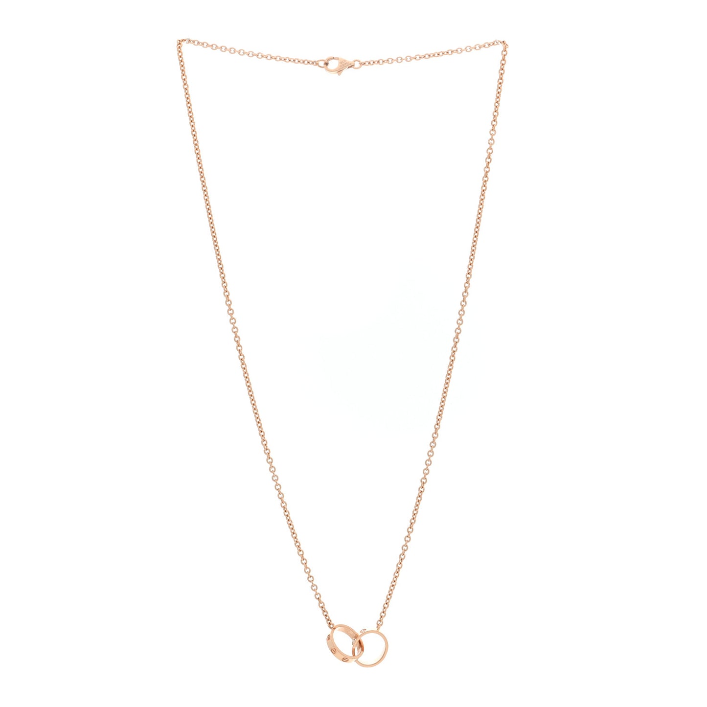 18K Pink Gold Interlocking LOVE Necklace
