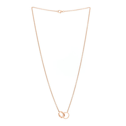 Cartier 18K Pink Gold Interlocking LOVE Necklace 3 of 4