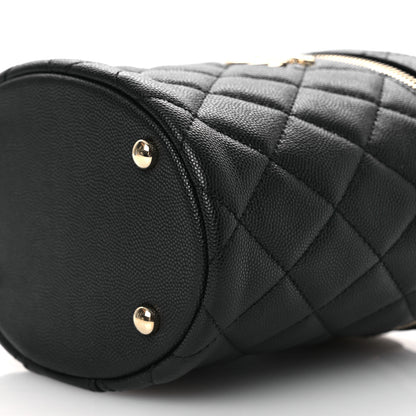Chanel Caviar Quilted Top Handle Vanity Case Black 10 of 12