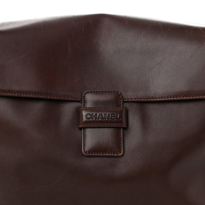 Chanel Lambskin Logo Messenger Flap Brown 8 of 15