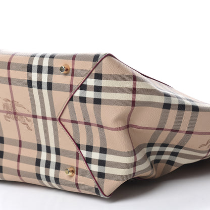 Burberry Haymarket Check Small Canterbury Tote Dark Pink 7 of 13