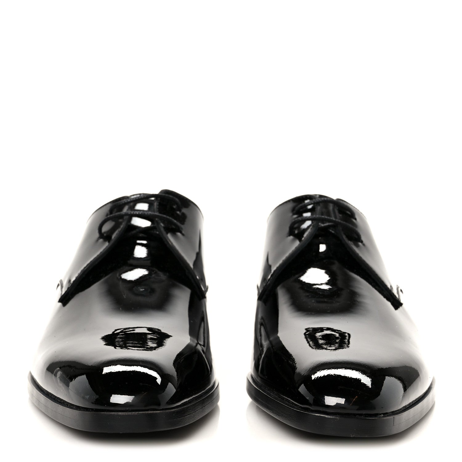 Saint Laurent Patent Baltimora Lace Up Derby Shoes 39.5 Black 3 of 9
