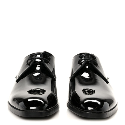 Saint Laurent Patent Baltimora Lace Up Derby Shoes 39.5 Black 3 of 9