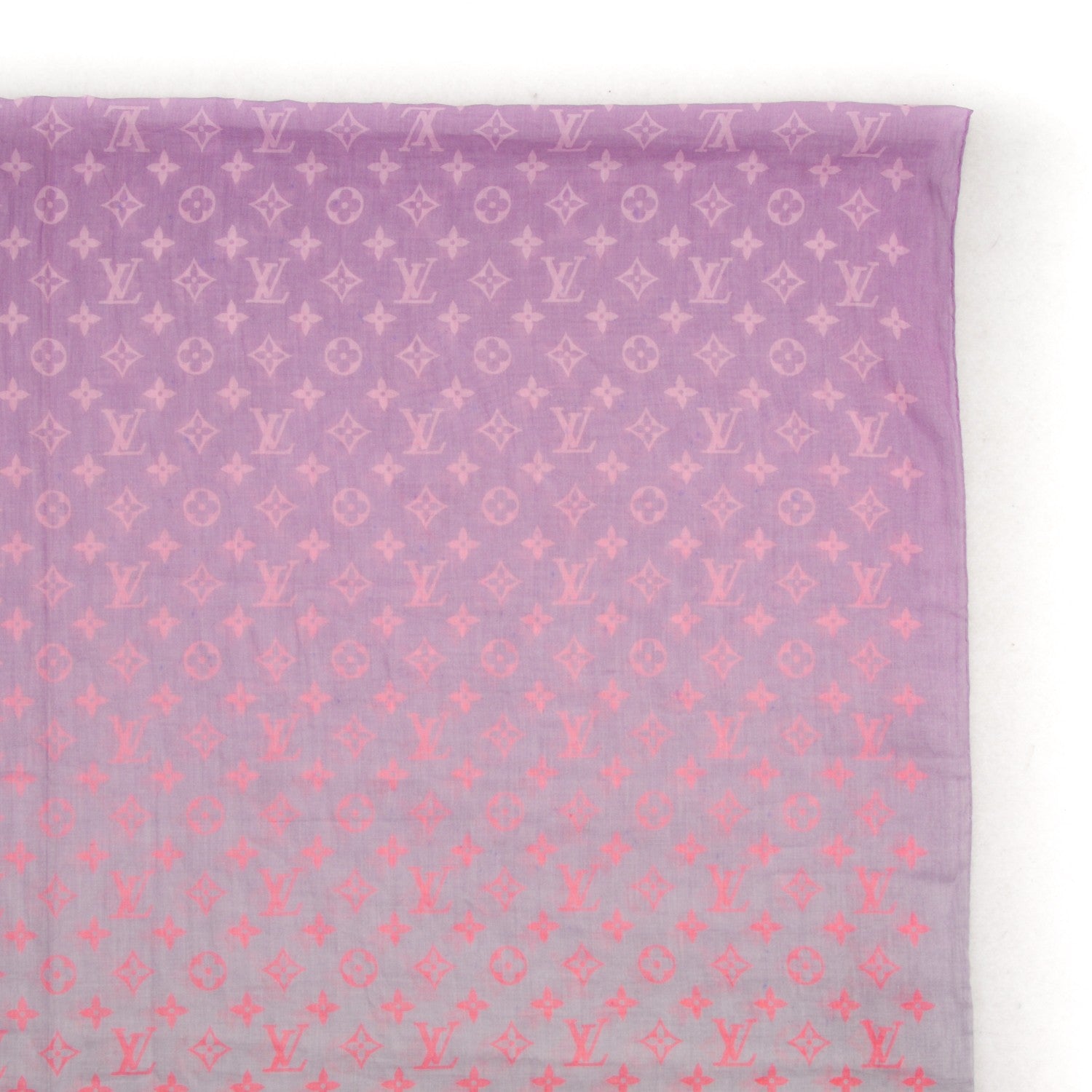 Louis Vuitton Cotton Monogram Sunrise Stole Blue Ciel 9 of 13
