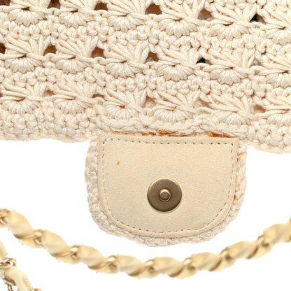 Chanel Crochet Camellia Small Flap Ivory 10 of 14