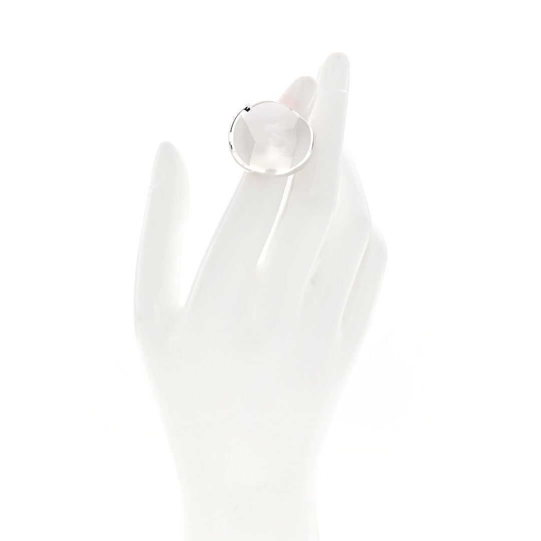 Hermes Sterling Silver Resin Quark Ring 52 6 Orange 2 of 7
