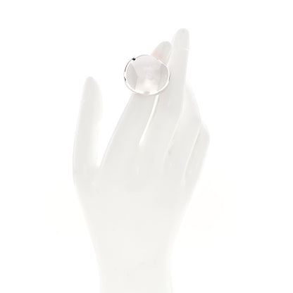 Hermes Sterling Silver Resin Quark Ring 52 6 Orange 2 of 7