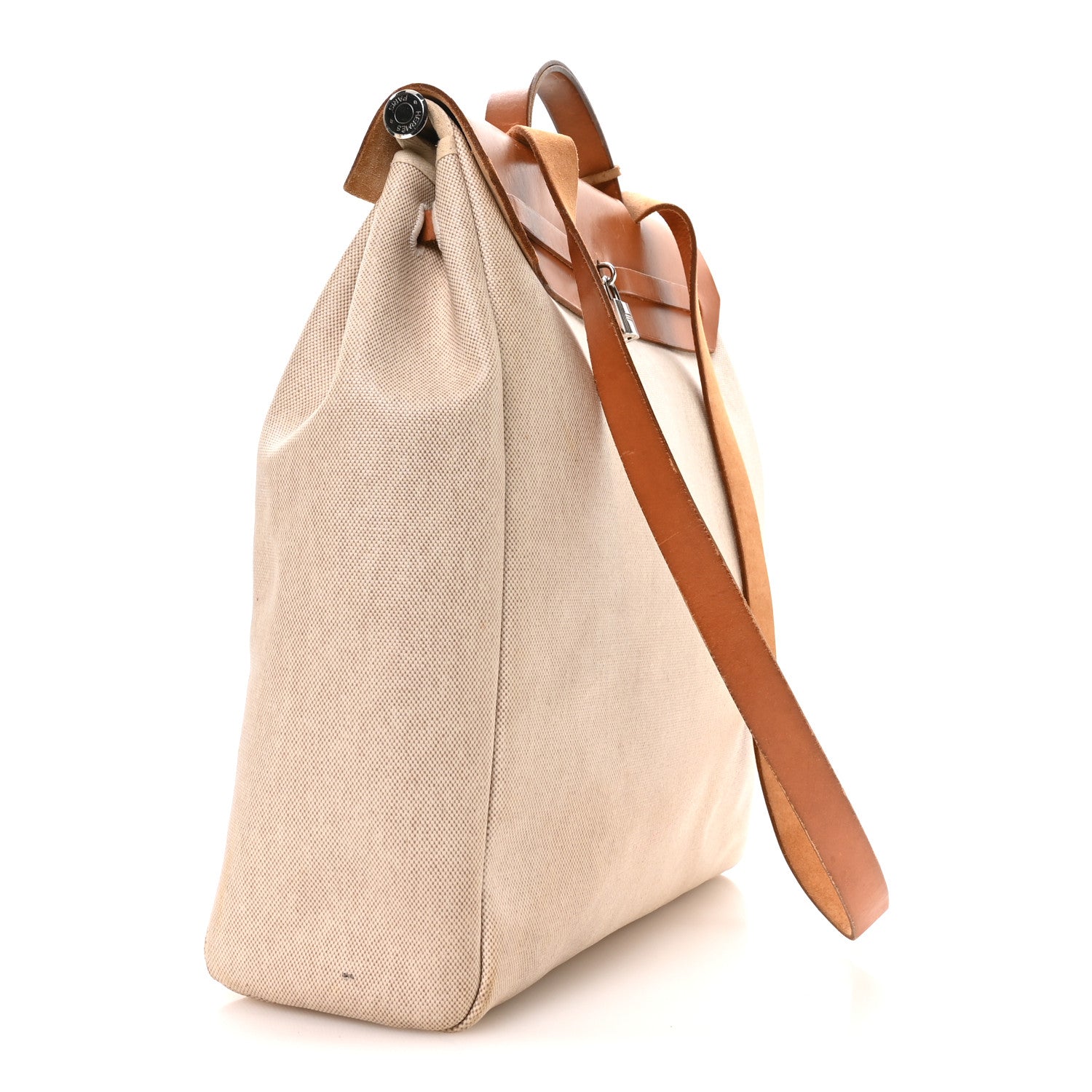 Hermes Toile Vache Calfskin Herbag 40 GM Natural 4 of 12