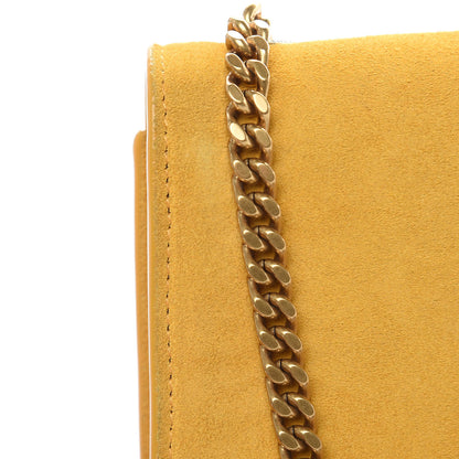 Saint Laurent Suede Medium Classic Monogram Kate Tassel Satchel Saffron Yellow 12 of 16
