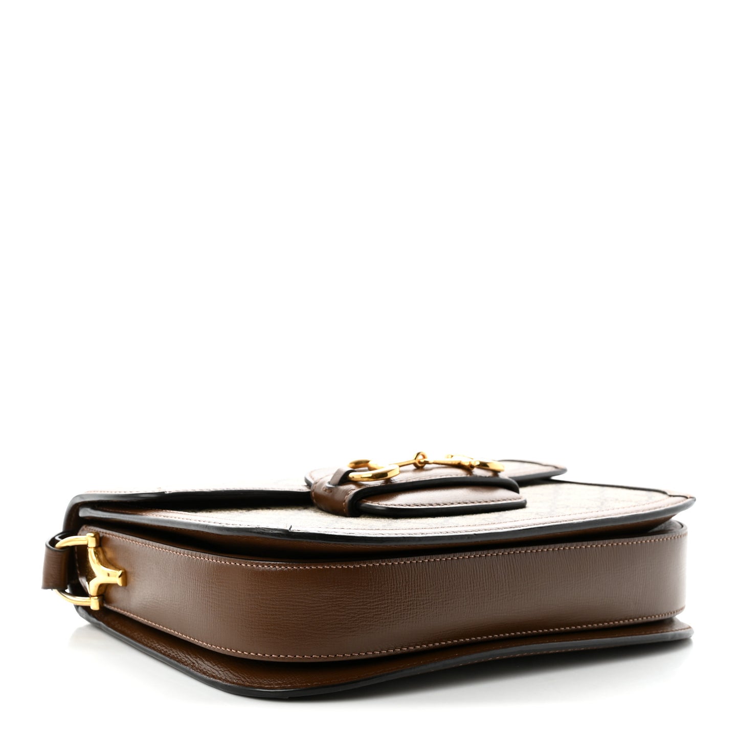 GG Supreme Monogram Horsebit 1955 Shoulder Bag  Beige Brown Sugar
