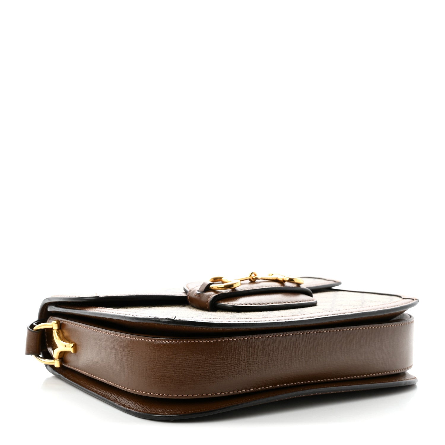 Gucci GG Supreme Monogram Horsebit 1955 Shoulder Bag  Beige Brown Sugar 4 of 10