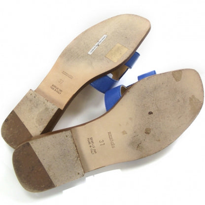 Hermes Leather Oran Sandals 37 Mykonos 4 of 7
