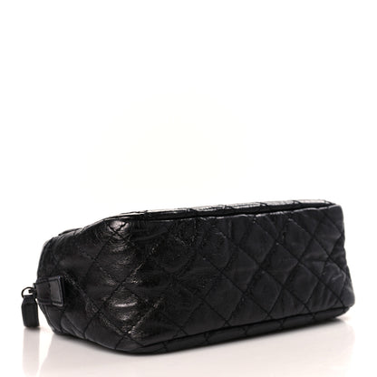 Chanel Metallic Aged Calfskin Quilted Medium Reissue Camera Case Black 4 of 8
