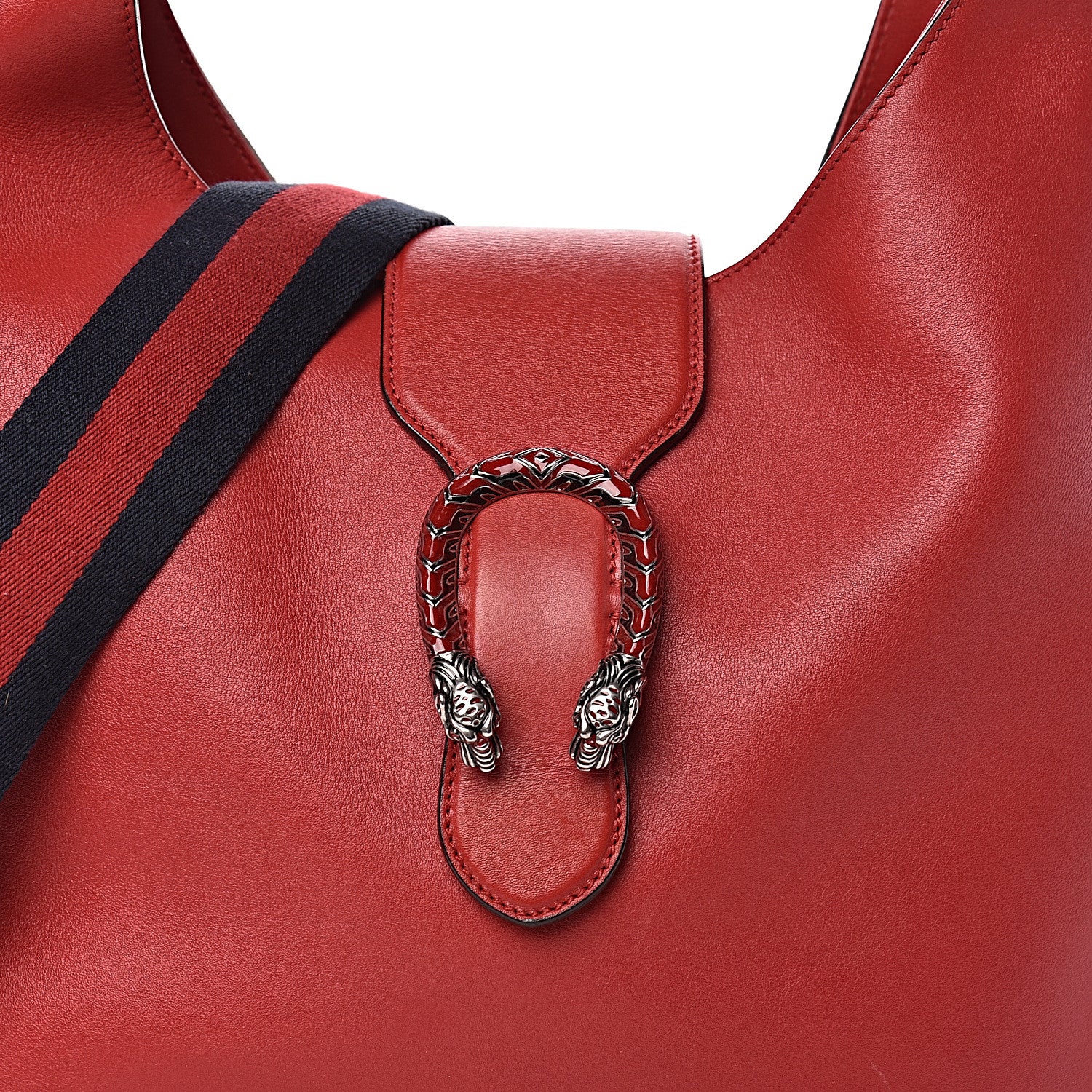 Gucci Calfskin Web Large Dionysus Hobo Red 11 of 11