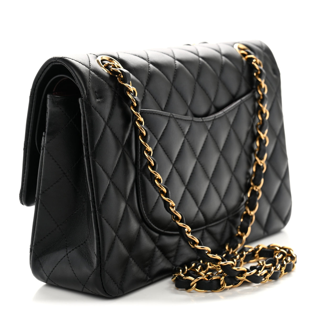 Chanel Lambskin Quilted Medium Double Flap Black 3 of 11