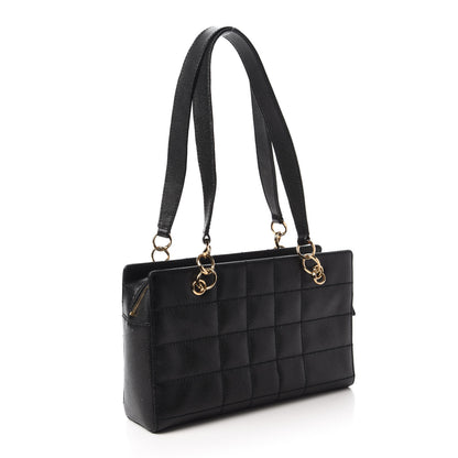 Chanel Caviar Chocolate Bar Quilted Shoulder Bag Black 3 of 10